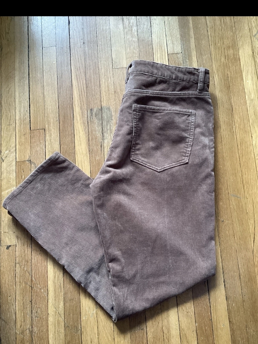 Luxe Quince Men's 32-30 Solid Light Tan Corduroy Pants,Cotton Blend,MINT